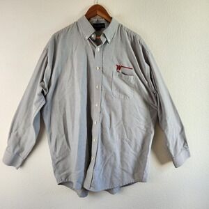 Winnebago Men's XL Gray Chambray Button Long Sleeve Velocity Camper Camping RV